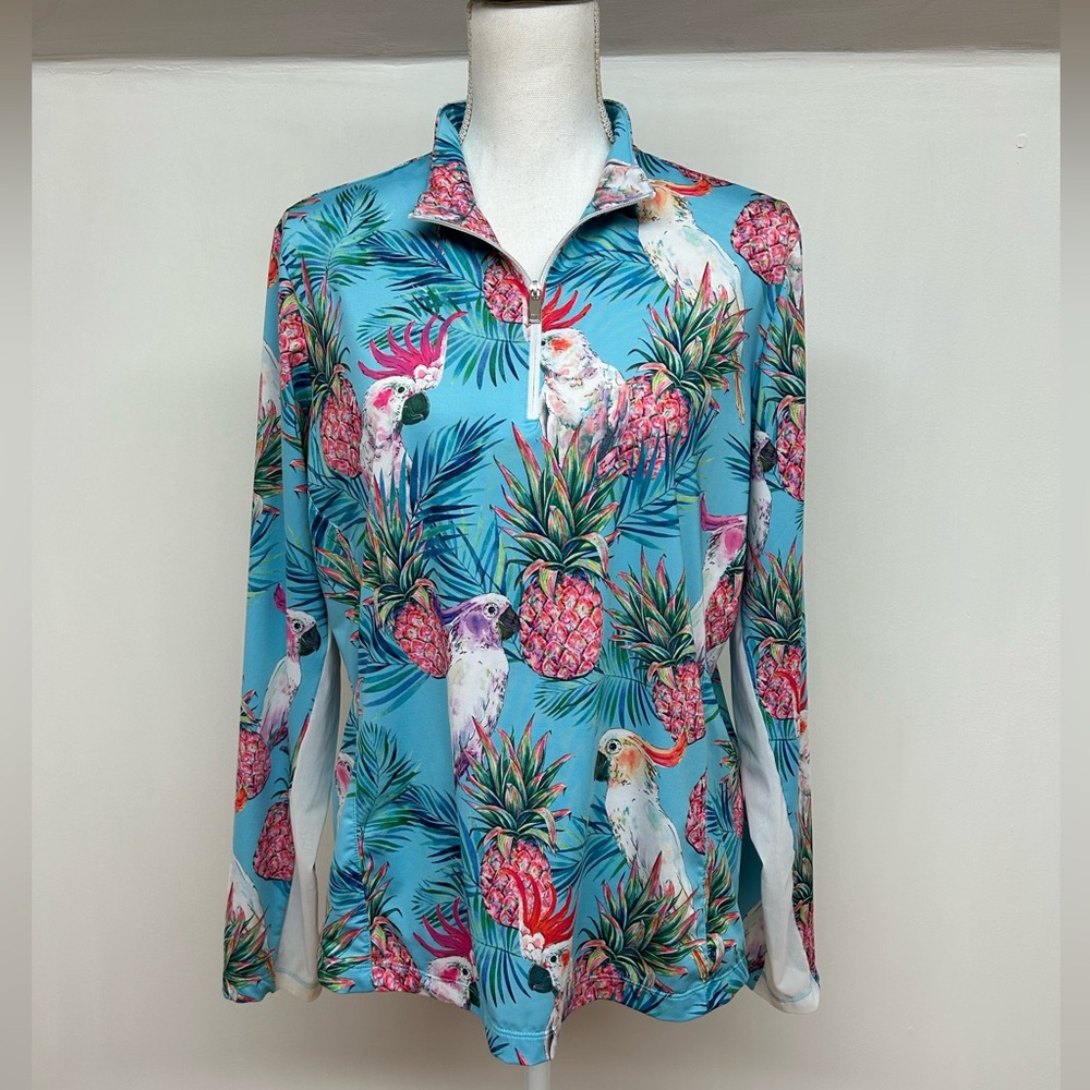 Parrot Athletic Blouse Size XL